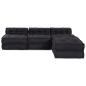 Preview: Modular Pouffes 4er Set in Anthrazit aus Stoff