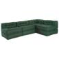 Preview: ARDEBO.de - Modularer Pouf 4er Set Grüner Stoff