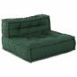 Preview: Modularer Pouf 4er Set Grüner Stoff