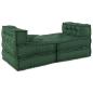 Preview: Modularer Pouf 4er Set Grüner Stoff
