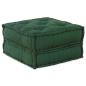 Preview: Modulare Poufs 4-teilig Grün Stoff