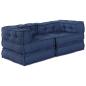Preview: ARDEBO.de - Modulare Poufs 2er Set Indigo Stoff