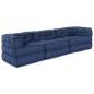 Preview: ARDEBO.de - modulare Poufs 3er Set Indigo Stoff