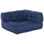 Preview: modulare Poufs 3er Set Indigo Stoff