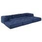 Preview: modulare Poufs 3er Set Indigo Stoff