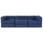Preview: modulare Poufs 3er Set Indigo Stoff