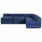 Preview: Modulare Poufs - 4er Set aus Indigo Stoff