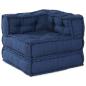 Preview: Modulare Poufs - 4er Set aus Indigo Stoff