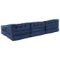 Preview: Modulare Poufs 4 Stück Indigo Stoff