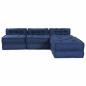 Preview: Modulare Poufs 4 Stück Indigo Stoff