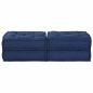 Preview: Modulare Poufs 2er Set Indigo Stoff