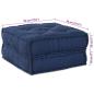 Preview: Modulare Poufs 2er Set Indigo Stoff