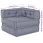 Preview: Modulare Poufs 2er Set Grauer Stoff