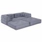 Preview: Modulare Poufs 2er Set Grauer Stoff