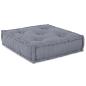 Preview: Modulare Poufs 2er Set Grauer Stoff