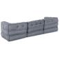 Preview: 3-Sitzer Modular Pouffe Sofa Umwandelbar Graues Gewebe