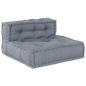 Preview: 4-Sitzer Modular Pouffe Sofa Umwandelbar Graue Stoff