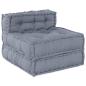 Preview: 4-Sitzer Modular Pouffe Sofa Umwandelbar Graue Stoff