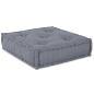 Preview: 4-Sitzer Modularer Pouffe Sofa Umwandelbar Graue Stoff
