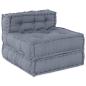 Preview: 4-Sitzer Modularer Pouffe Sofa Umwandelbar Graue Stoff
