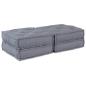 Preview: ARDEBO.de - 2-Sitzer Modular Pouffe Sofa Umwandelbar Graues Gewebe