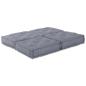 Preview: 2-Sitzer Modular Pouffe Sofa Umwandelbar Graues Gewebe