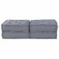 Preview: 2-Sitzer Modular Pouffe Sofa Umwandelbar Graues Gewebe