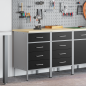 Preview: Werkbank mit Schubladen 2 pcs Schwarz und Grau 100 x 55 x 85 cm