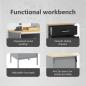 Preview: Werkbank mit Schubladen 2 pcs Schwarz und Grau 100 x 55 x 85 cm