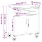 Preview: Werkbank mit Schubladen 2 pcs Schwarz und Grau 100 x 55 x 85 cm