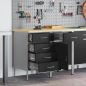 Preview: Werkbank mit Schubladen 2 pcs Schwarz und Grau 100 x 55 x 85 cm