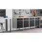 Preview: Werkbank mit Schubladen 2 pcs Schwarz und Grau 100 x 55 x 85 cm