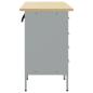 Preview: 3-teiliges Werkbank-Schrank-Set in Rot und Grau aus Holzwerkstoff und Stahl