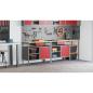 Preview: Werkbank-Set mit Schubladen 2 pcs Rot und Grau 200 x 55 x 85 cm