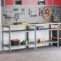 Preview: Werkbank-Set mit Regal 2 pcs Beige und Grau 200 x 55 x 85 cm