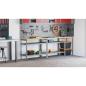 Preview: Werkbank-Set mit Regal 2 pcs Beige und Grau 200 x 55 x 85 cm