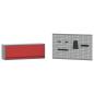 Preview: Arbeitsschrankset mit Schubladen mit Regal 5 stk. Rot