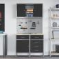 Preview: Arbeitsschrankset mit Schubladen mit Regal 5 stk. Schwarz