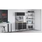 Preview: Arbeitsschrankset mit Schubladen mit Regal 5 stk. Schwarz