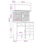 Preview: Arbeitsschrankset mit Schubladen mit Regal 5 stk. Schwarz