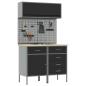 Preview: Arbeitsschrankset mit Schubladen mit Regal 5 stk. Schwarz