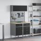 Preview: Arbeitsschrankset mit Schubladen mit Regal 5 stk. Schwarz