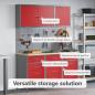 Preview: 8-teiliges Werkstattschrank- und Pegboard-Set in Rot aus MDF und Metall