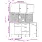Preview: 8-teiliges Werkbank- und Pegboard-Set schwarz aus MDF und Metall