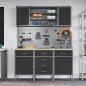 Preview: 7-teiliges Werkbank-Set aus schwarzem Stahl