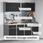 Preview: 10-teiliges Arbeitskabinet und Pegboard-Set in Schwarz aus MDF und Metall
