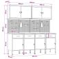 Preview: 10-teiliges Arbeitskabinet und Pegboard-Set in Schwarz aus MDF und Metall