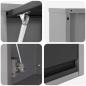 Preview: 10-teiliges Arbeitskabinet und Pegboard-Set in Schwarz aus MDF und Metall