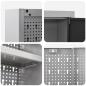 Preview: 10-teiliges Werkbank- und Pegboard-Set in Schwarz aus MDF und Metall