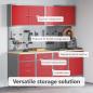 Preview: 10-teiliges Werkstattschrank- und Pegboard-Set in Rot aus MDF und Metall